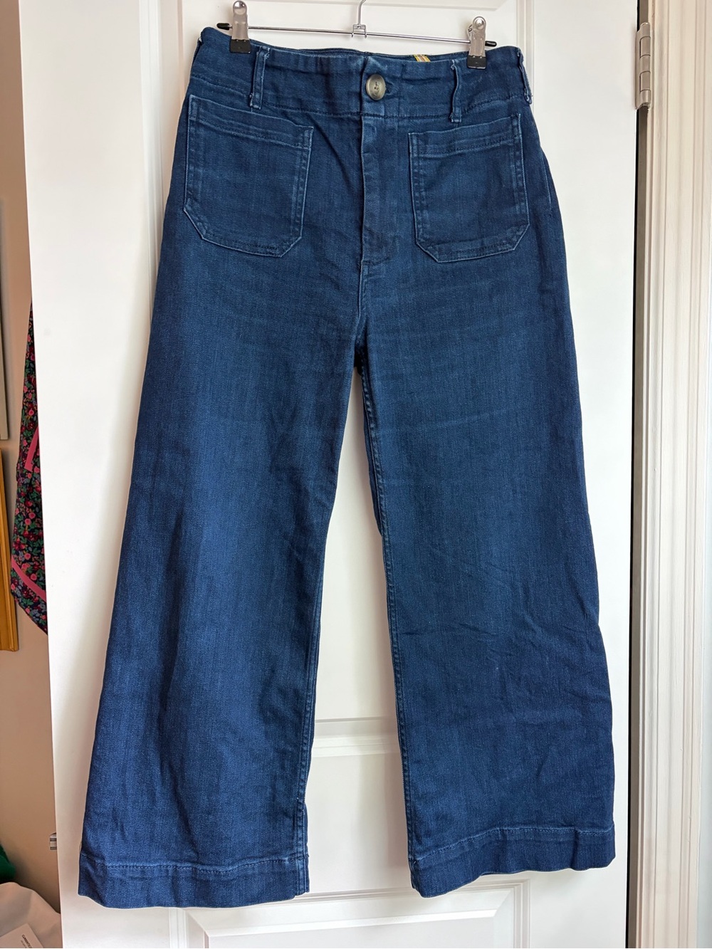 Maeve Colette Dark Blue Wide-Leg Jeans